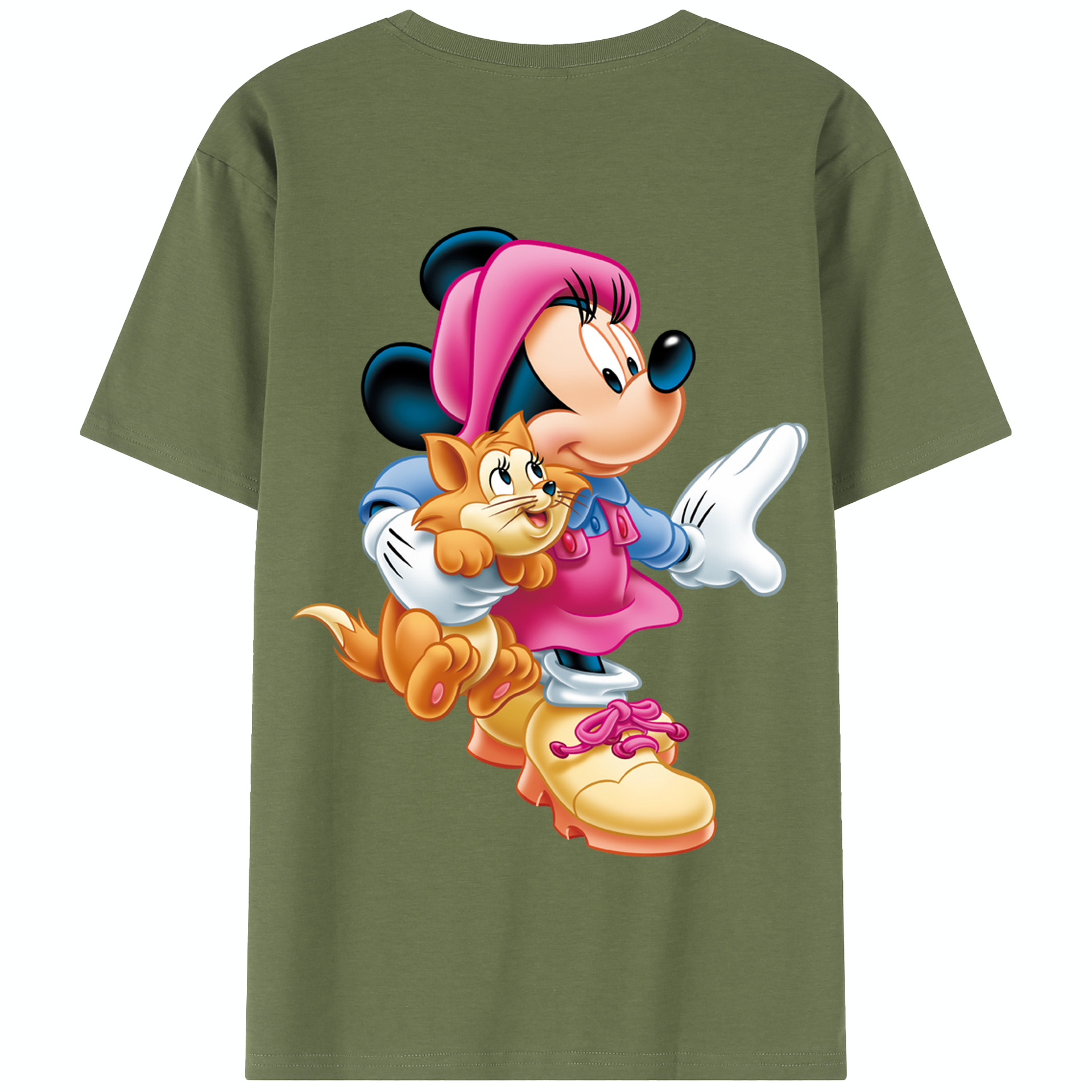 （画像用） ミッキーマウス Mickey Mouse 綿100％半袖Tシャツ（背面プリント）